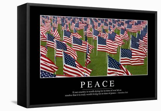 Peace: Inspirational Quote and Motivational Poster-null-Framed Premier Image Canvas