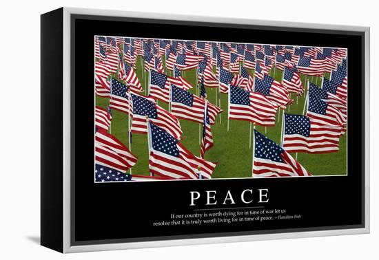 Peace: Inspirational Quote and Motivational Poster-null-Framed Premier Image Canvas