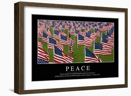 Peace: Inspirational Quote and Motivational Poster-null-Framed Photographic Print