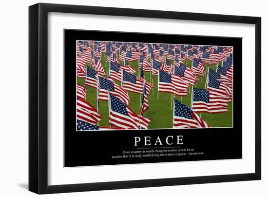 Peace: Inspirational Quote and Motivational Poster-null-Framed Photographic Print