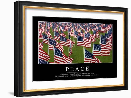 Peace: Inspirational Quote and Motivational Poster-null-Framed Photographic Print