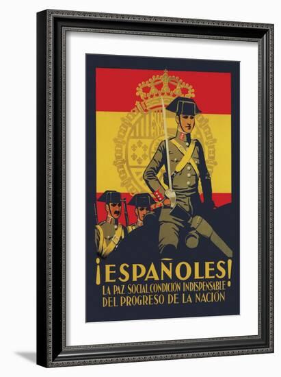 Peace is Indispensable for the Progress of the Nation-Quintanilla-Framed Art Print