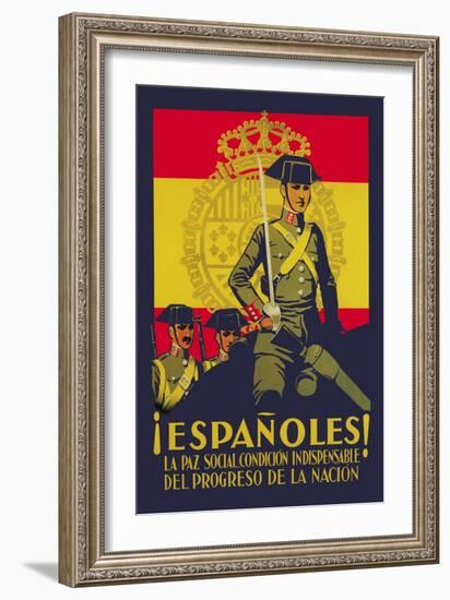 Peace is Indispensable for the Progress of the Nation-Quintanilla-Framed Art Print