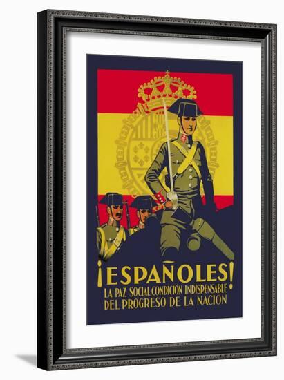 Peace is Indispensable for the Progress of the Nation-Quintanilla-Framed Art Print