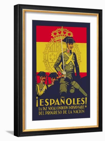 Peace is Indispensable for the Progress of the Nation-Quintanilla-Framed Art Print