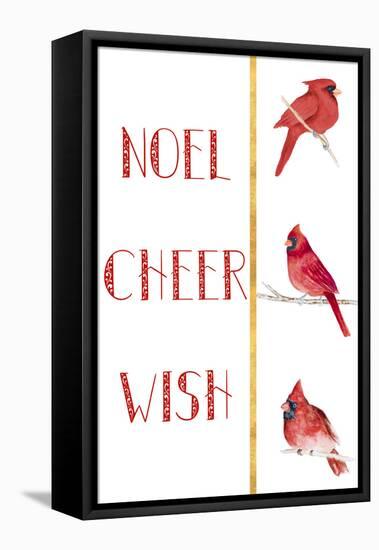 Peace Joy Merry Cardinals-Janice Gaynor-Framed Premier Image Canvas