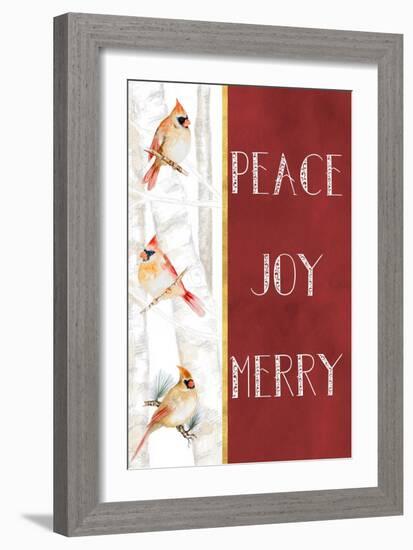 Peace Joy Merry-Janice Gaynor-Framed Art Print