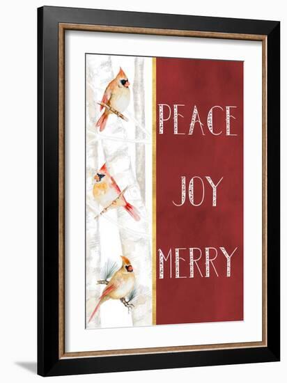 Peace Joy Merry-Janice Gaynor-Framed Art Print