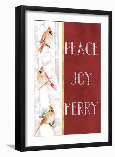 Peace Joy Merry-Janice Gaynor-Framed Art Print