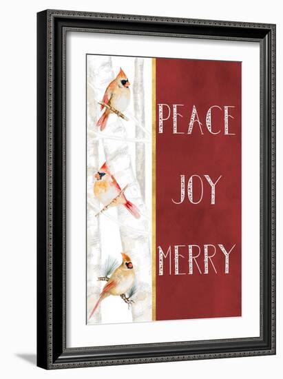 Peace Joy Merry-Janice Gaynor-Framed Art Print