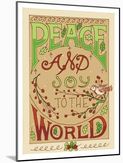 Peace & Joy To The World-color-Julie Goonan-Mounted Giclee Print