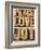 Peace, Love and Joy Word Abstract-PixelsAway-Framed Art Print