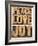 Peace, Love and Joy Word Abstract-PixelsAway-Framed Art Print