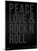 Peace Love and Rock N Roll Poster-NaxArt-Mounted Art Print