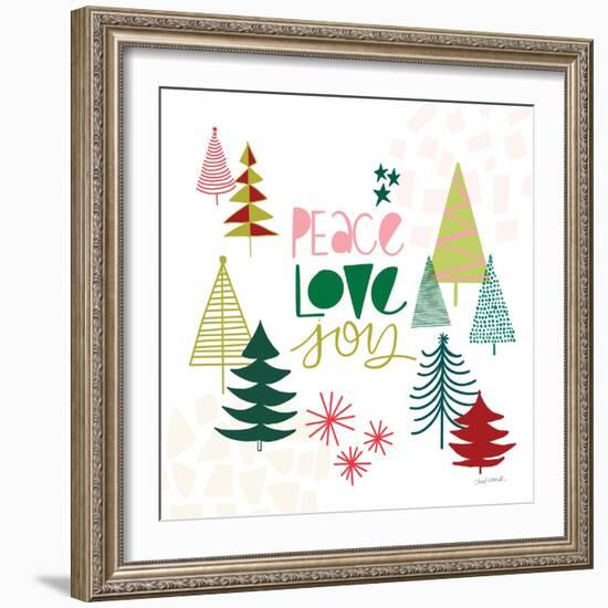 Peace Love Joy II-Cheryl Warrick-Framed Art Print