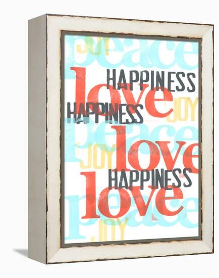 Peace, Love, Joy III-Deborah Velasquez-Framed Stretched Canvas