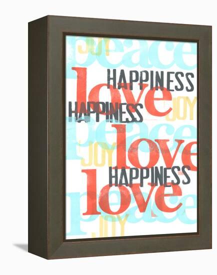 Peace, Love, Joy III-Deborah Velasquez-Framed Stretched Canvas