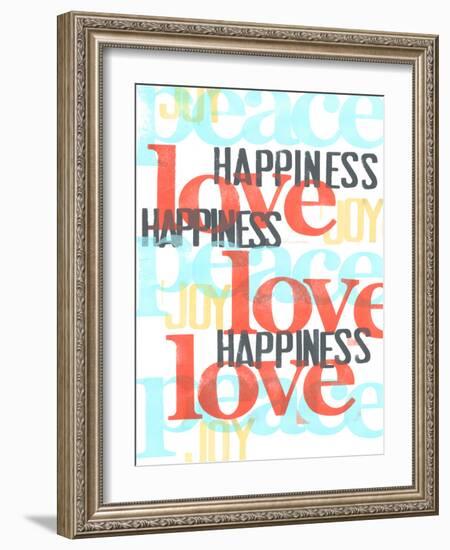 Peace, Love, Joy III-Deborah Velasquez-Framed Art Print