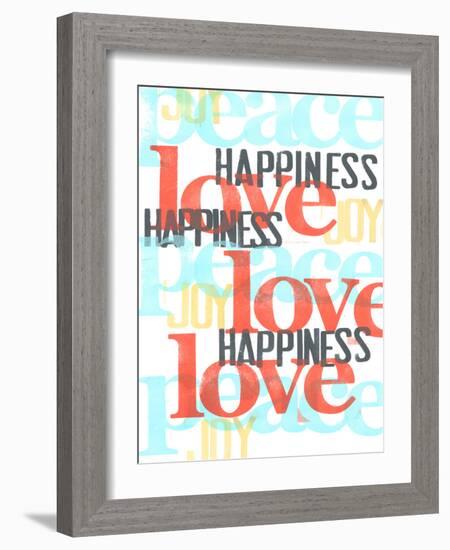 Peace, Love, Joy III-Deborah Velasquez-Framed Art Print