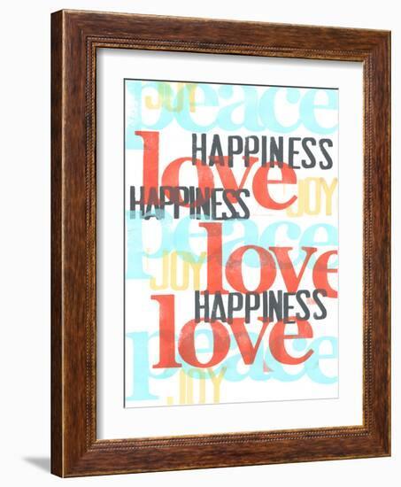 Peace, Love, Joy III-Deborah Velasquez-Framed Art Print