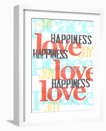 Peace, Love, Joy III-Deborah Velasquez-Framed Art Print