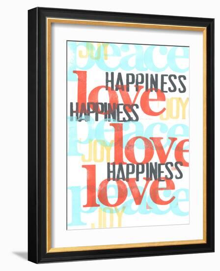 Peace, Love, Joy III-Deborah Velasquez-Framed Art Print