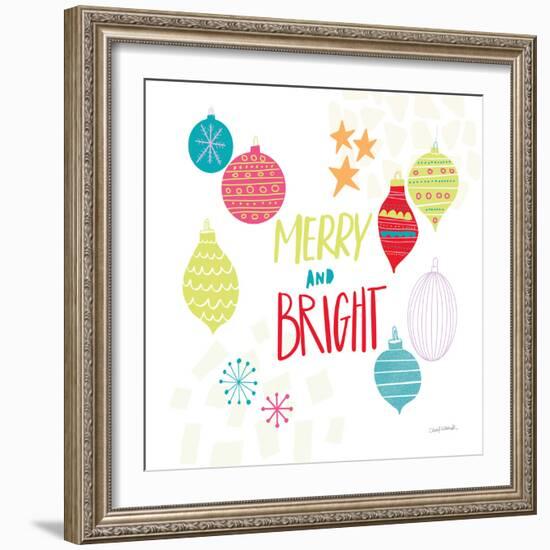 Peace Love Joy IV Bright-Cheryl Warrick-Framed Art Print