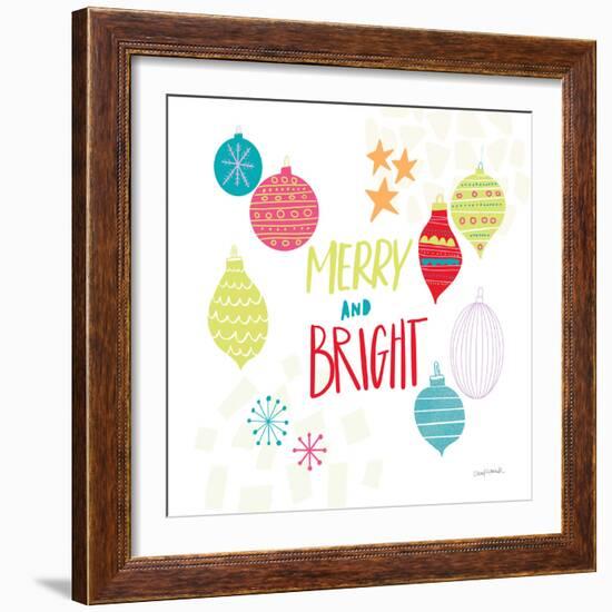 Peace Love Joy IV Bright-Cheryl Warrick-Framed Art Print