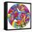 Peace Love Music Circle-Howie Green-Framed Premier Image Canvas