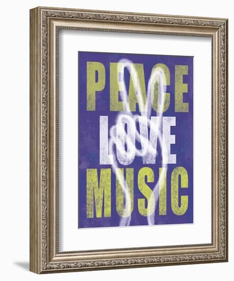 Peace, Love, Music-Erin Clark-Framed Giclee Print