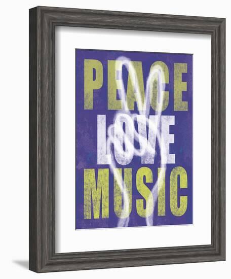 Peace, Love, Music-Erin Clark-Framed Giclee Print