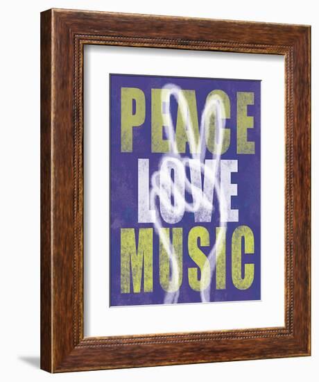 Peace, Love, Music-Erin Clark-Framed Giclee Print