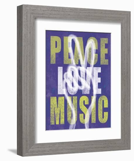 Peace, Love, Music-Erin Clark-Framed Giclee Print