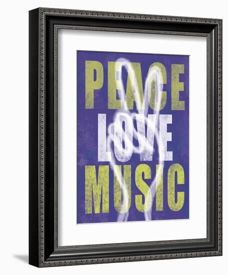 Peace, Love, Music-Erin Clark-Framed Giclee Print