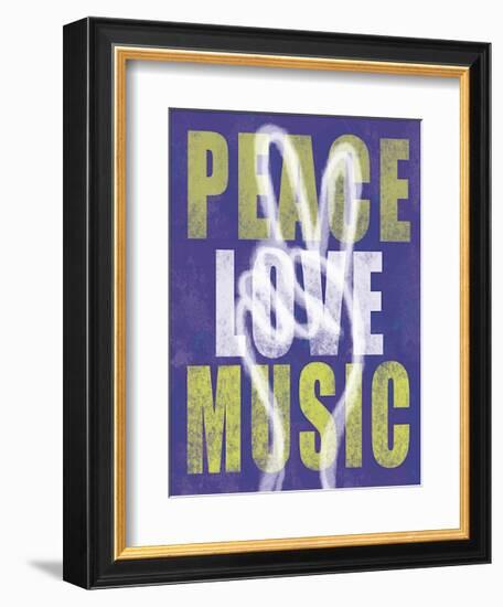 Peace, Love, Music-Erin Clark-Framed Giclee Print