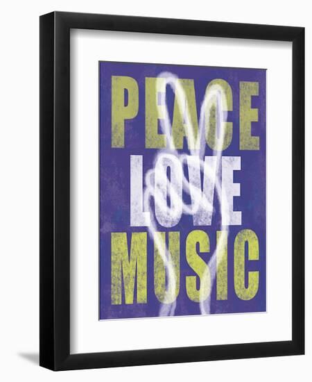 Peace, Love, Music-Erin Clark-Framed Giclee Print