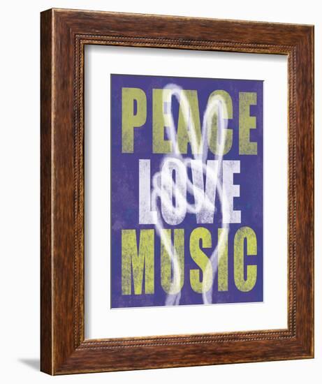 Peace Love Music-Erin Clark-Framed Art Print