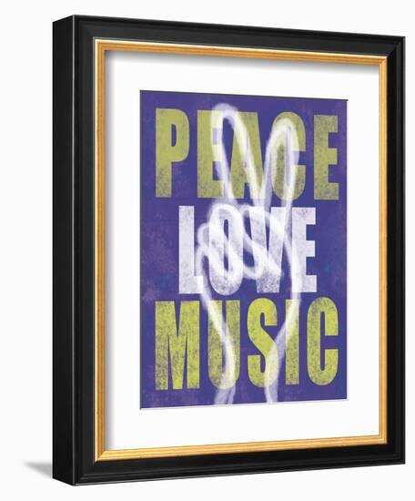 Peace Love Music-Erin Clark-Framed Art Print