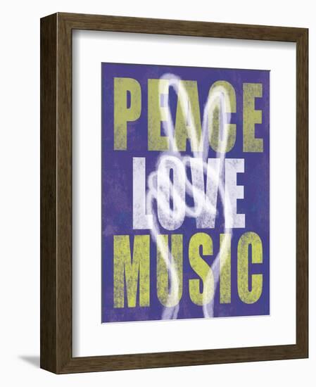 Peace Love Music-Erin Clark-Framed Art Print