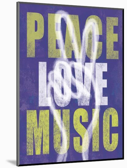 Peace Love Music-Erin Clark-Mounted Art Print