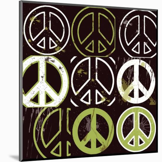 Peace Mantra (green)-Erin Clark-Mounted Art Print