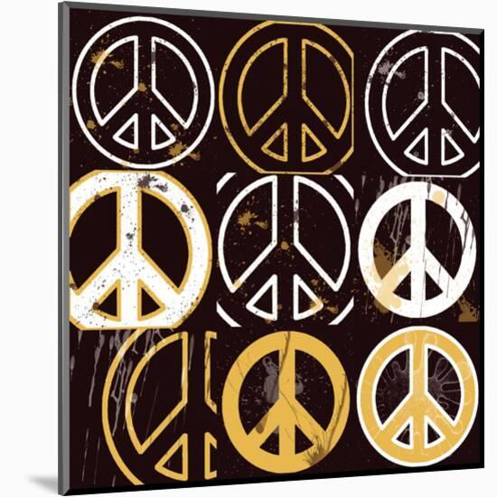 Peace Mantra (yellow)-Erin Clark-Mounted Art Print