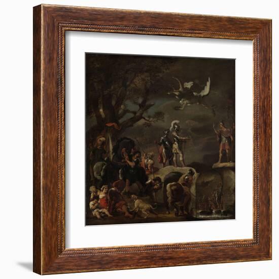 Peace Negotiations Between Claudius Civilis and Quintus Petillius Cerealis-Ferdinand Bol-Framed Art Print