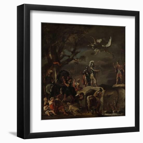 Peace Negotiations Between Claudius Civilis and Quintus Petillius Cerealis-Ferdinand Bol-Framed Art Print