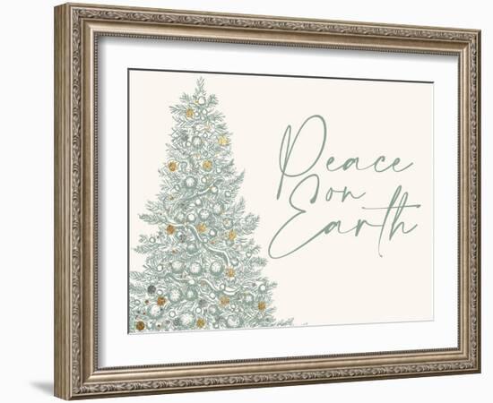 Peace On Earth Christmas Tree-Kimberly Allen-Framed Art Print