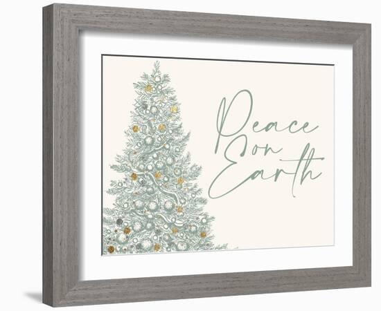 Peace On Earth Christmas Tree-Kimberly Allen-Framed Art Print