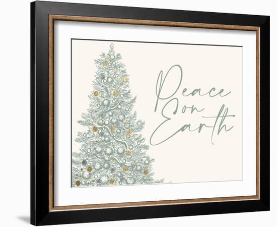 Peace On Earth Christmas Tree-Kimberly Allen-Framed Art Print
