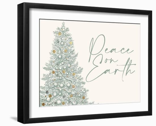 Peace On Earth Christmas Tree-Kimberly Allen-Framed Art Print