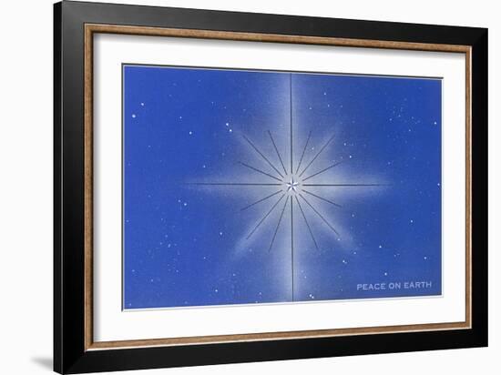Peace on Earth, Star-null-Framed Art Print