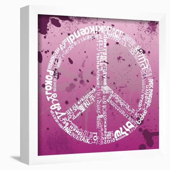 Peace (pink)-null-Framed Art Print